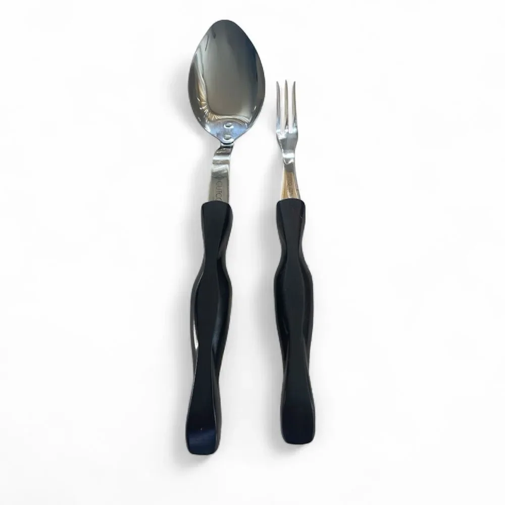 Cutco # 1726 KJ Fork & Mixing Large Serving Spoon 17 KH  Classic Dark Brown